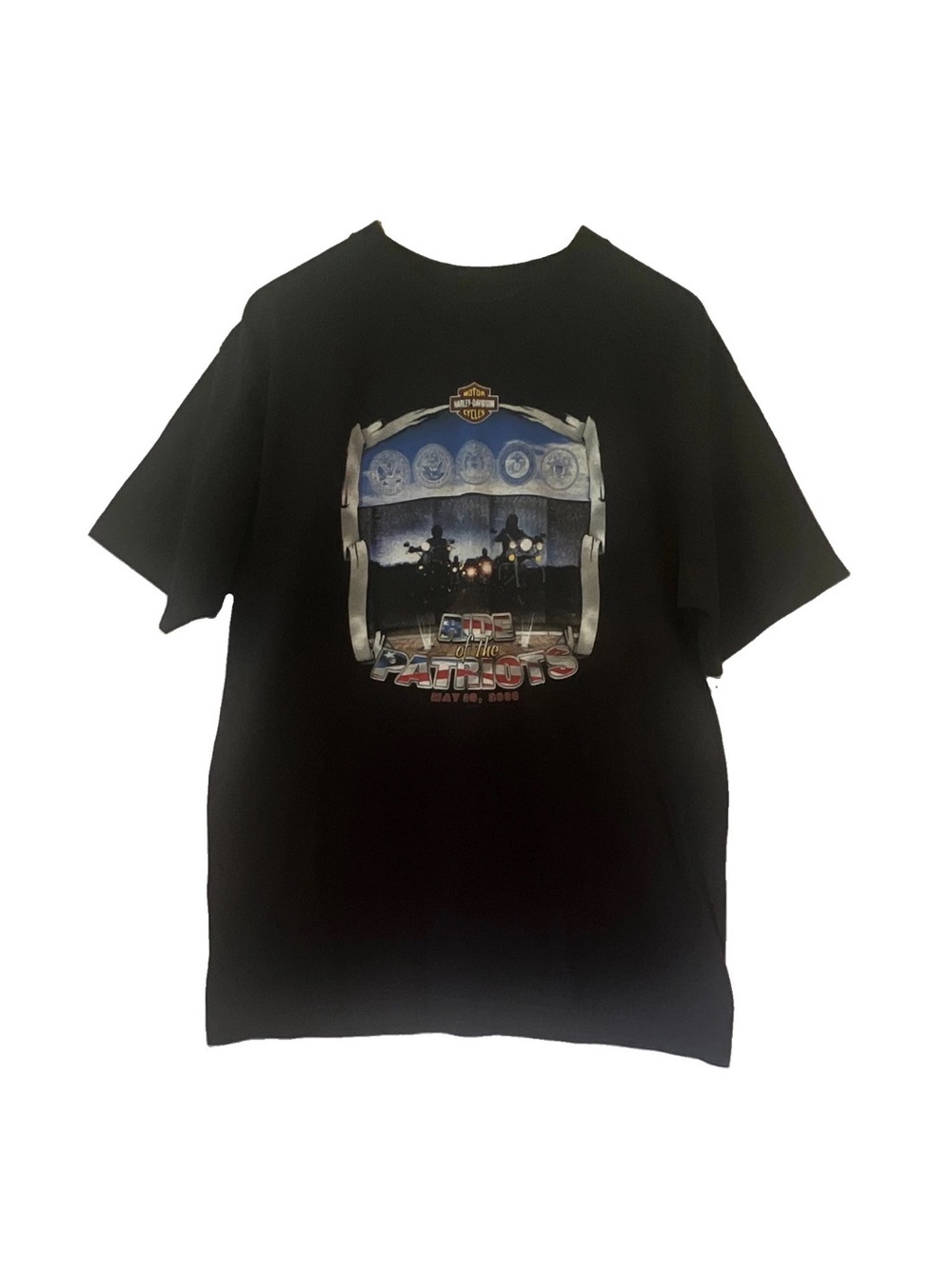 Vintage Harley-Davidson Patriot Fairfax VA "Ride of the Patriots" T-Shirt XL